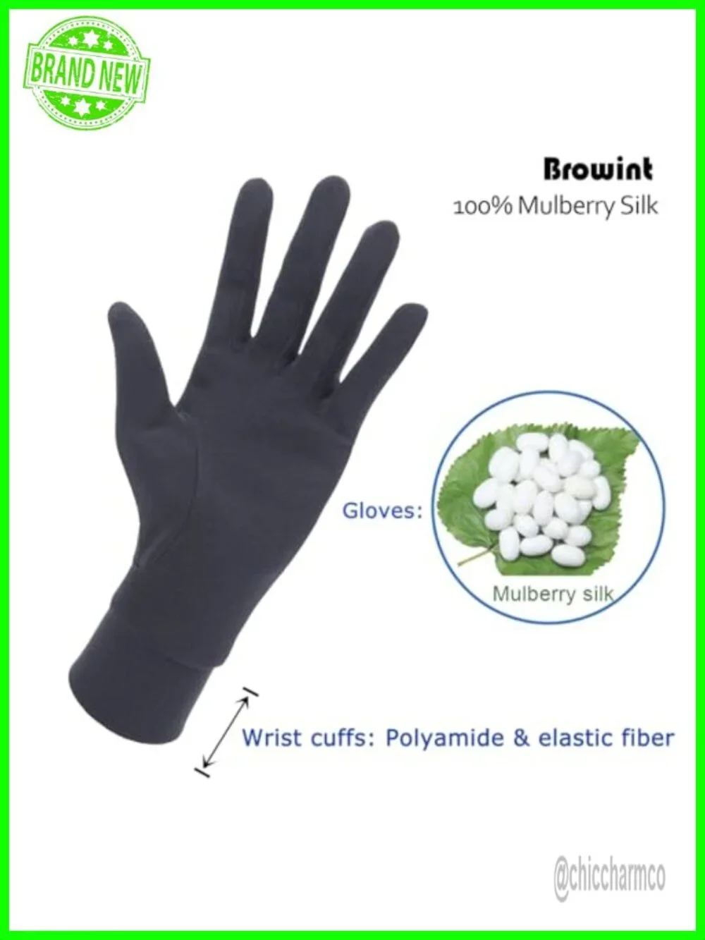 Silk Glove Liners for Cold Weather Unisex Thermal Liner Gloves S M L XL XXL